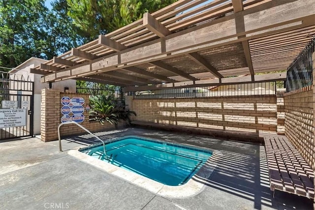 2747 Persimmon Pl, Riverside, CA 92506 - view of pool featuring a pool, a pergola, and a patio area