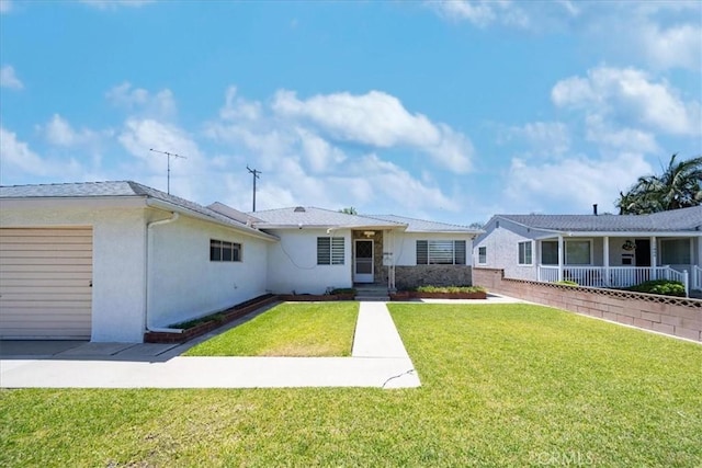 11815 Rimrock Dr, La Mirada, CA 90638 - ranch-style home featuring an attached garage, stucco siding, and a front yard