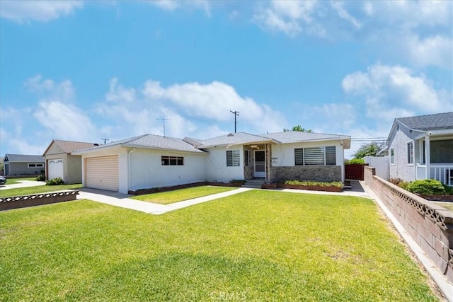 11815 Rimrock Dr, La Mirada, CA 90638 - view of front facade featuring stucco siding, driveway, and an attached garage
