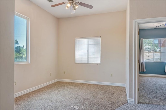 11110 Choctaw Dr, Bakersfield, CA 93308 - carpeted spare room with ceiling fan and plenty of natural light