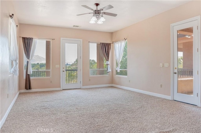 11110 Choctaw Dr, Bakersfield, CA 93308 - carpeted spare room with a ceiling fan and plenty of natural light