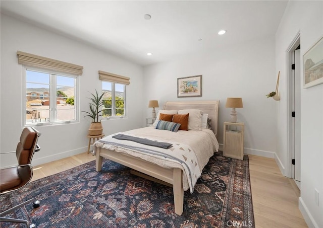 1212 Carmel St, San Luis Obispo, CA 93401 - bedroom with light wood-type flooring and recessed lighting