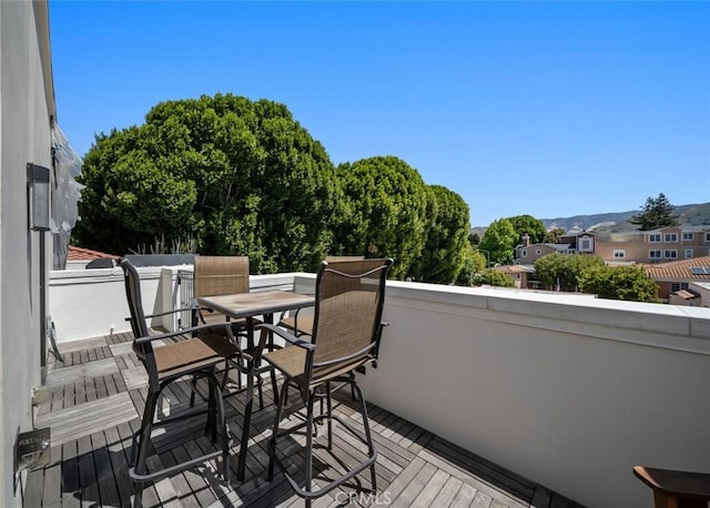 1212 Carmel St, San Luis Obispo, CA 93401 - wooden terrace with outdoor dining area