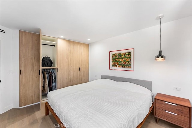 45 Morena, Irvine, CA 92612 - bedroom with a closet, light wood-style floors, and recessed lighting