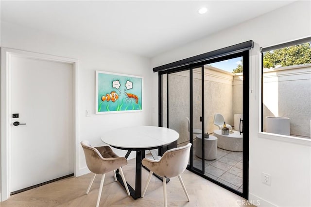 45 Morena, Irvine, CA 92612 - dining area with recessed lighting and baseboards
