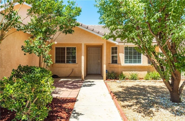 43733 6th St E, Lancaster, CA 93535 - view of exterior entry with stucco siding