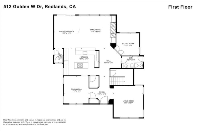 512 Golden W Dr, Redlands, CA 92373 - view of floor plan / room layout