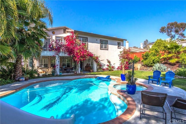 512 Golden W Dr, Redlands, CA 92373 - view of pool featuring a patio and a pool with connected hot tub