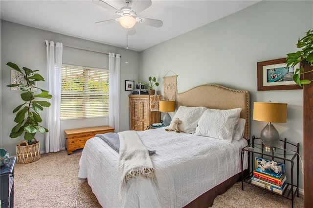 512 Golden W Dr, Redlands, CA 92373 - bedroom featuring carpet floors and a ceiling fan