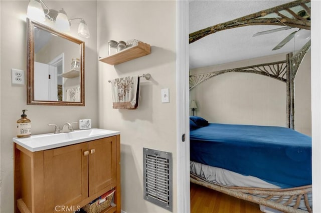 15902 Santa Fe St, Whittier, CA 90603 - bedroom with wood finished floors and a ceiling fan