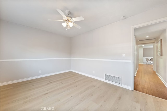 19615 E Tudor St, Covina, CA 91724 - empty room with light wood finished floors and a ceiling fan