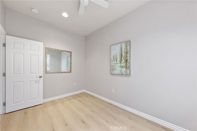 19615 E Tudor St, Covina, CA 91724 - unfurnished room featuring wood finished floors, a smoke detector, ceiling fan, and recessed lighting