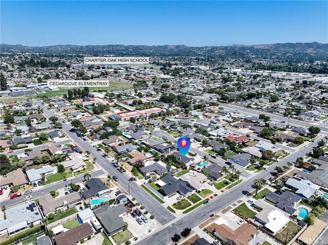 19615 E Tudor St, Covina, CA 91724 - aerial overview of property's location featuring nearby suburban area