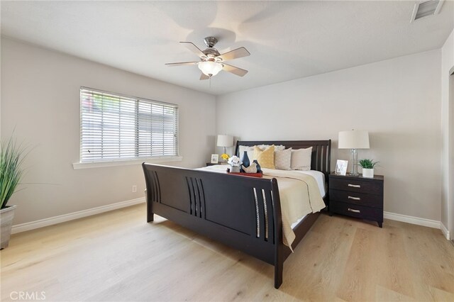 19615 E Tudor St, Covina, CA 91724 - bedroom with light wood-style flooring and a ceiling fan