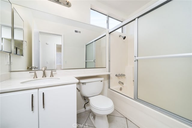 11500 Winery Dr, Fontana, CA 92337 - bathroom featuring vanity, bath / shower combo with glass door, and tile patterned floors