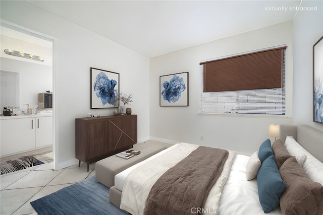 11500 Winery Dr, Fontana, CA 92337 - bedroom with light tile patterned flooring and ensuite bath