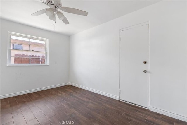 18713 Vanowen St, Reseda, CA 91335 - unfurnished room featuring wood finished floors and a ceiling fan