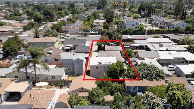18713 Vanowen St, Reseda, CA 91335 - aerial perspective of suburban area with property boundaries highlighted