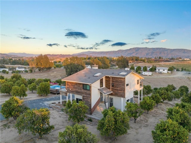 33851 Madera De Playa, Temecula, CA 92592 - aerial view at dusk of a mountain view