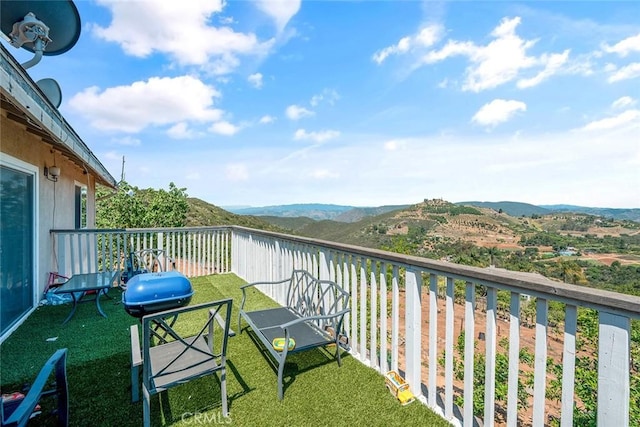 1996 Rainbow Glen Rd, Fallbrook, CA 92028 - balcony with a mountain view and a grill