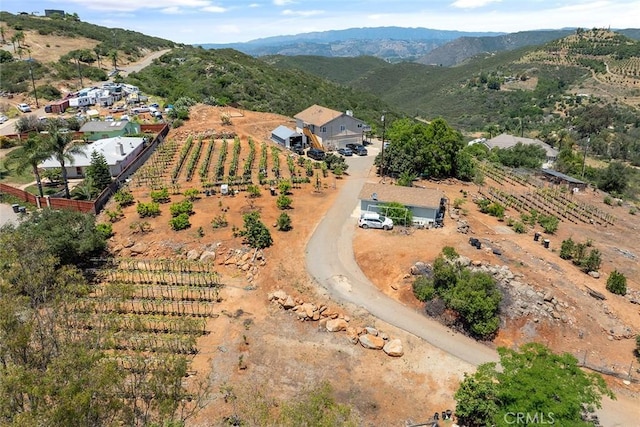 1996 Rainbow Glen Rd, Fallbrook, CA 92028 - view of property location with rural landscape, rows of crops, and a mountainous background