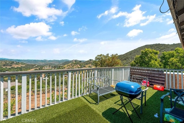 1996 Rainbow Glen Rd, Fallbrook, CA 92028 - balcony with a mountain view and grilling area