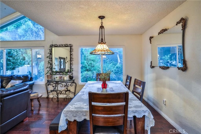6073 Cameo St, Rancho Cucamonga, CA 91701 - dining room featuring a textured ceiling, wood finished floors, plenty of natural light, and a textured wall