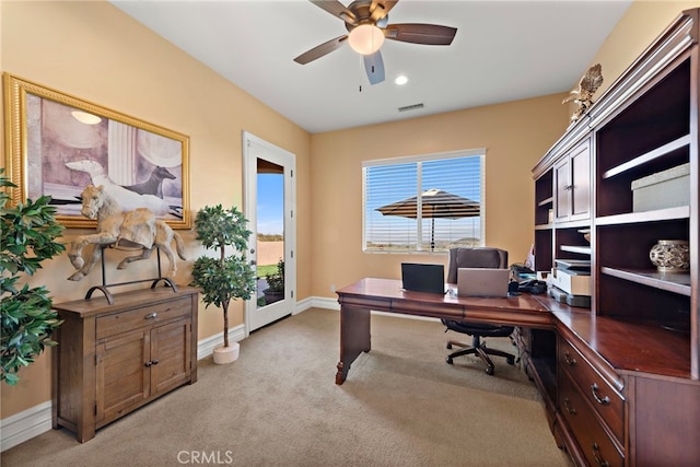 38150 Via Huerta, Murrieta, CA 92562 - office with light carpet and a ceiling fan
