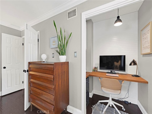 183 W Sidlee St, Thousand Oaks, CA 91360 - office with ornamental molding and wood finished floors
