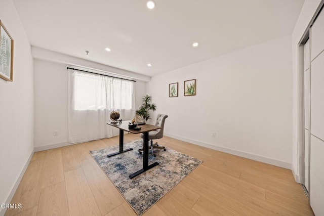 70 N Catalina Ave Unit 101, Pasadena, CA 91106 - office area with light wood-type flooring and recessed lighting