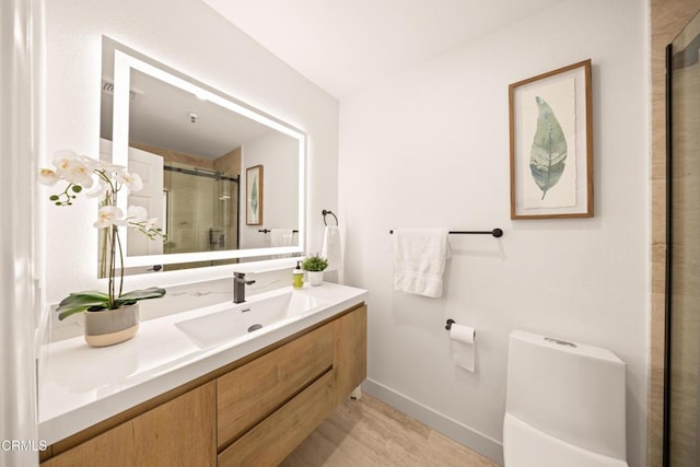 70 N Catalina Ave Unit 101, Pasadena, CA 91106 - bathroom featuring vanity and an enclosed shower