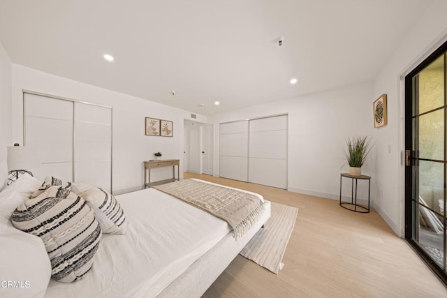 70 N Catalina Ave Unit 101, Pasadena, CA 91106 - bedroom with light wood-style flooring and recessed lighting