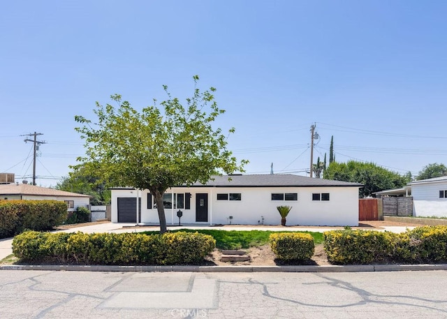 6692 Elm Ave, San Bernardino, CA 92404 - ranch-style house with an attached garage, stucco siding, and driveway
