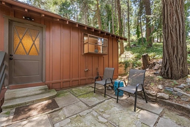 23717 Scenic Dr, Crestline, CA 92325 - view of outbuilding with entry steps