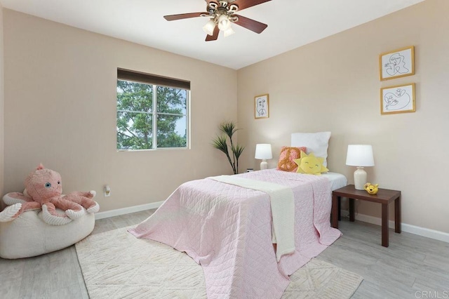 339 Alamo Way, Oceanside, CA 92057 - bedroom featuring light wood-style floors and ceiling fan