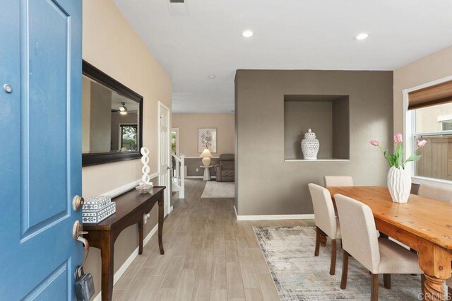 339 Alamo Way, Oceanside, CA 92057 - dining room with light wood-style floors and recessed lighting