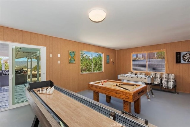 62171 Campanula St, Joshua Tree, CA 92252 - playroom with plenty of natural light, wooden walls, and billiards table