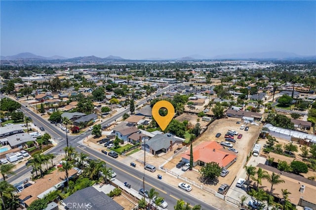 5983 Jones Ave, Riverside, CA 92505 - aerial view of property's location featuring mountains and nearby suburban area