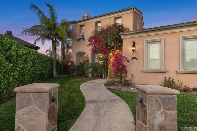 13388 Greenstone Ct, Scripps Miramar, CA 92131 - mediterranean / spanish house with stucco siding and a chimney