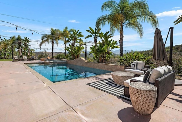 13388 Greenstone Ct, Scripps Miramar, CA 92131 - view of swimming pool with a patio and a pool with connected hot tub