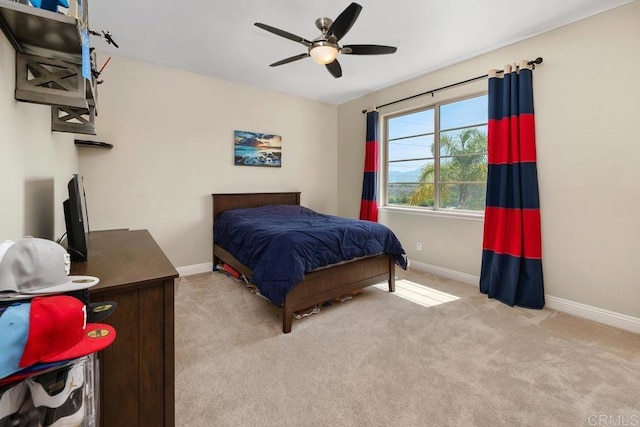 13388 Greenstone Ct, Scripps Miramar, CA 92131 - carpeted bedroom with baseboards and ceiling fan
