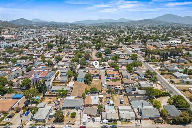 3144 Vista Ave, Lemon Grove, CA 91945 - aerial view of property and surrounding area featuring a mountain backdrop and nearby suburban area