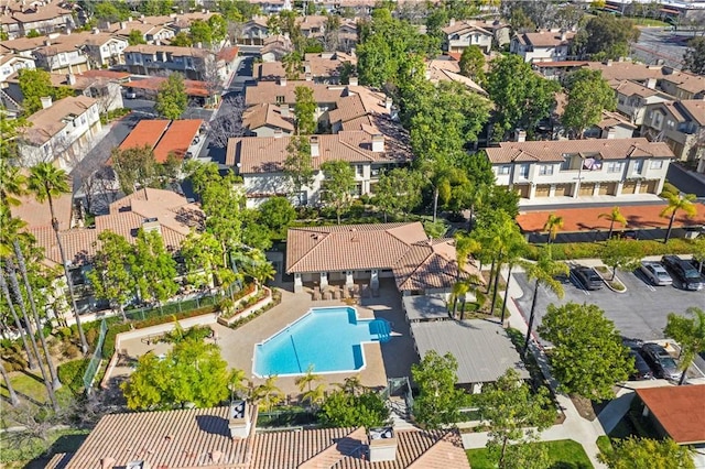 55 Rabano Unit 240, Rancho Santa Margarita, CA 92688 - aerial perspective of suburban area with a pool