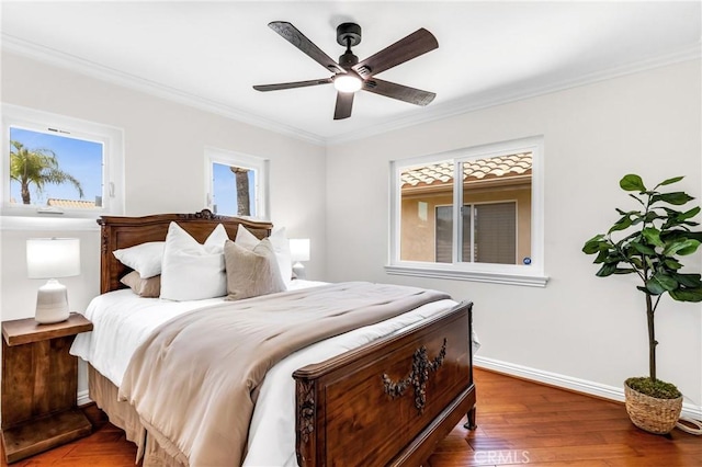 18 Argento, Mission Viejo, CA 92692 - bedroom with wood finished floors, ornamental molding, and a ceiling fan
