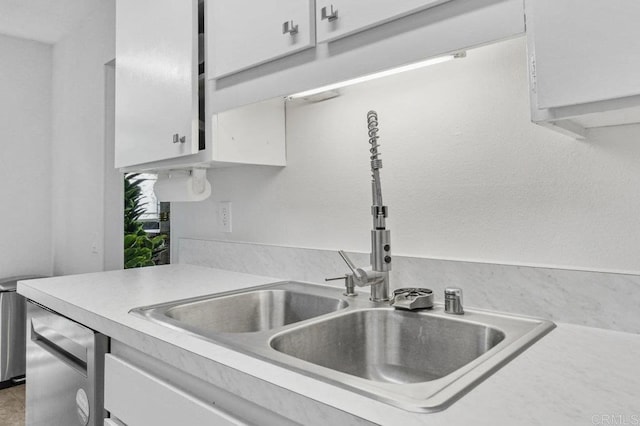 4833 Collwood Blvd Unit A, San Diego, CA 92115 - kitchen featuring light countertops, white cabinets, and dishwasher