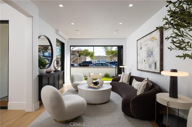 1315 Ocean Ave, Seal Beach, CA 90740 - living room featuring wood finished floors and recessed lighting