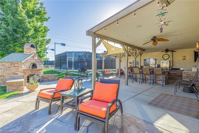 2534 Desert Rose Dr, Lancaster, CA 93536 - view of patio / terrace with outdoor lounge area