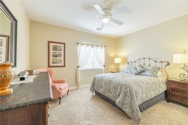 2534 Desert Rose Dr, Lancaster, CA 93536 - bedroom with light colored carpet and ceiling fan