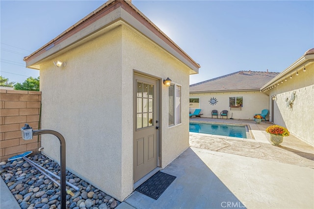 2534 Desert Rose Dr, Lancaster, CA 93536 - view of swimming pool with a patio
