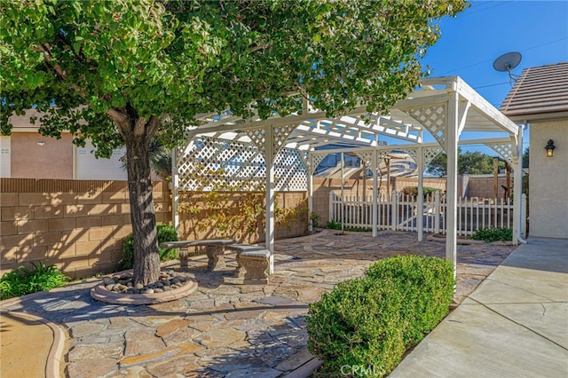 2534 Desert Rose Dr, Lancaster, CA 93536 - fenced backyard with a patio and a pergola